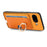 For Google Pixel 9a Case Ring Kickstand Leather + TPU + PC Phone Cover Detachable Card Holder - Orange - 3