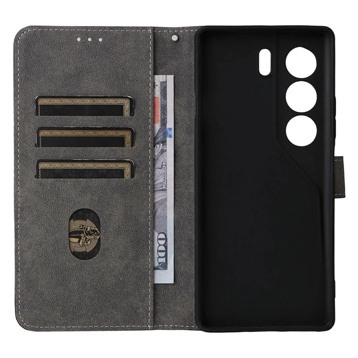 For TECNO Camon 40 4G CM5 Case Wallet RFID Blocking PU Leather Cover Stand with Strap - Black - 3