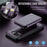 JEEHOOD For Google Pixel 9a Case  J05 Leather Mobile Cover with Detachable Magnetic Card Bag - Purple - 3