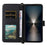 For Sony Xperia 1 VII Wallet Case with Shoulder  /  Wrist Strap Leather Phone Cover Stand - Black - 2