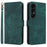 For Sony Xperia 1 VII Case Wallet RFID Blocking PU Leather Cover Stand with Strap - Green - 1