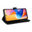 For TCL 60R 5G  /  60 5G Wallet Case with Shoulder  /  Wrist Strap Leather Phone Cover Stand - Black - 3