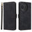 For TCL 60R 5G  /  60 5G Case Wallet RFID Blocking PU Leather Cover Stand with Strap - Black - 1