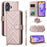 For Ulefone Note 21 Wallet Case with Shoulder  /  Wrist Strap Leather Phone Cover Stand - Pink - 1