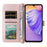 For Ulefone Note 21 Wallet Case with Shoulder  /  Wrist Strap Leather Phone Cover Stand - Pink - 2