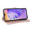 For Ulefone Note 21 Wallet Case with Shoulder  /  Wrist Strap Leather Phone Cover Stand - Pink - 3