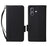 For Ulefone Note 21 Case with Wrist Strap Litchi Texture PU Leather Wallet Phone Cover - Black - 1