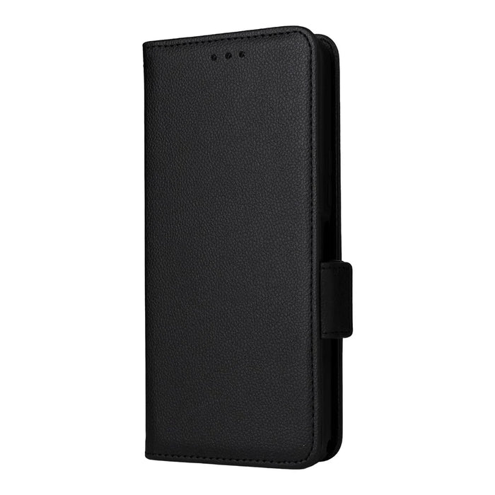 For Ulefone Note 21 Case with Wrist Strap Litchi Texture PU Leather Wallet Phone Cover - Black - 7