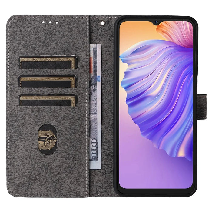 For Ulefone Note 21 Case Wallet RFID Blocking PU Leather Cover Stand with Strap - Blue - 2