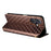 For Ulefone Note 21 Case Wallet Rhombus Imprinted Leather Phone Cover - Brown - 4