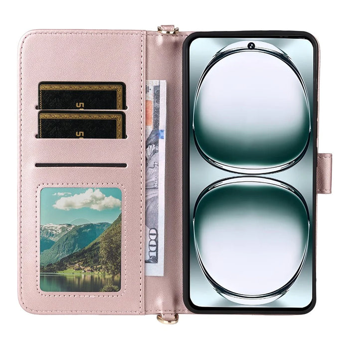 Stand Wallet Case with Shoulder  /  Wrist Strap For Umidigi Note 100A  /  Note 100 5G  /  Note 100 Leather Phone Cover - Pink - 2