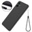 For Samsung Galaxy F06 5G / Galaxy M06 5G Liquid Silicone Case Phone Back Cover with Hand Strap - Black - 7