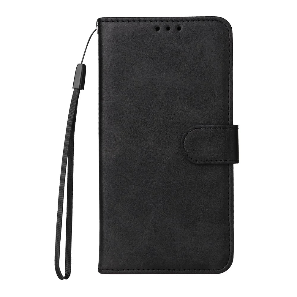 For Samsung Galaxy F16 5G / Galaxy M16 5G Case Wallet PU Leather Folio Flip Phone Cover - Black - 4