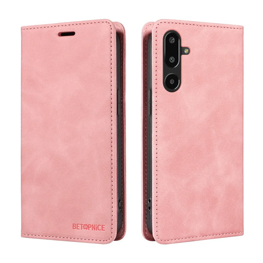 BETOPNICE For Samsung Galaxy F16 5G / Galaxy M16 5G Case  Magnetic Closure RFID Blocking Wallet Stand Leather Phone Cover - Pink - 2