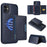 BETOPNICE For iPhone 11 Magnetic Case  Leather Phone Cover Kickstand with Detachable Card Bag - Blue - 1