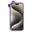 For iPhone 15 Pro Max Case Epoxy Design TPU + PC Phone Back Cover with Bow, Rhinestone Decor - Purple - 2