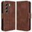 For TECNO Camon 40 4G CM5 Leather Case Phone Wallet Cover with Multiple Card Slots - Brown - 1
