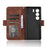 For TECNO Camon 40 4G CM5 Leather Case Phone Wallet Cover with Multiple Card Slots - Brown - 4