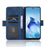 For itel Power 70 4G Leather Case Phone Wallet Cover with Multiple Card Slots - Blue - 2