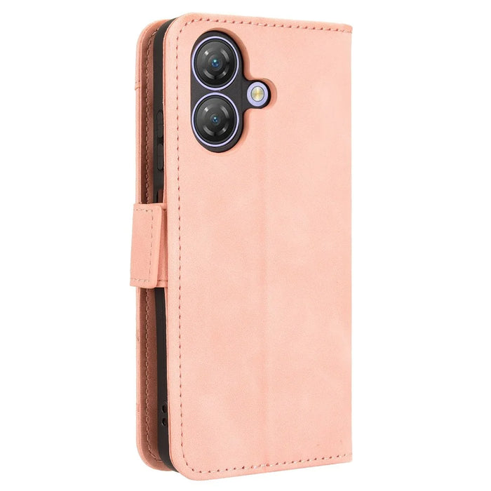 For Ulefone Note 21 Leather Case Phone Wallet Cover with Multiple Card Slots - Pink - 7