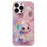 For iPhone 15 Pro Max Case Mirror Painted Kitten Design TPU + Acrylic Phone Cover - Pink - 1