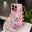 For iPhone 15 Pro Max Case Mirror Painted Kitten Design TPU + Acrylic Phone Cover - Pink - 2
