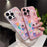 For iPhone 15 Pro Max Case Mirror Painted Kitten Design TPU + Acrylic Phone Cover - Pink - 6