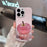 For iPhone 15 Pro Max Case Mirror Painted Fruit Pattern TPU + Acrylic Phone Cover - Cherry - 2