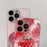 For iPhone 15 Pro Max Case Mirror Painted Fruit Pattern TPU + Acrylic Phone Cover - Cherry - 6