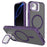 For iPhone 17e / 16e Case Compatible with MagSafe Lens Kickstand PC + TPU Matte Phone Cover - Dark Purple - 1