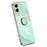 XINLI For Samsung Galaxy S25 Edge Case Ring Kickstand Electroplating TPU Phone Cover - Cyan - 1