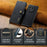 DG.MING for OnePlus 13 Case Detachable Split Leather Phone Cover - Black - 6