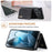 DG.MING M1 Series for OnePlus 13 Case Kickstand PU Phone Cover with Detachable Wallet - Black - 6
