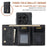DG.MING M1 Series for OnePlus 13 Case Kickstand PU Phone Cover with Detachable Wallet - Black - 7
