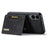 DG.MING M2 Series for Samsung Galaxy S25 Edge Case PU + PC + TPU Phone Cover Detachable Wallet - Black - 4