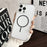 For iPhone 16 Pro Max Magnetic Case Acrylic TPU Clear Phone Back Cover - Black - 2