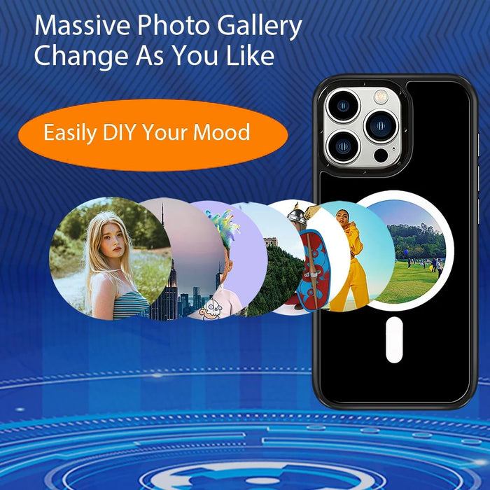 For iPhone 15 Pro Max E-Ink Phone Case Compatible with MagSafe NFC 6-Color TPU + PC Back Cover - 5