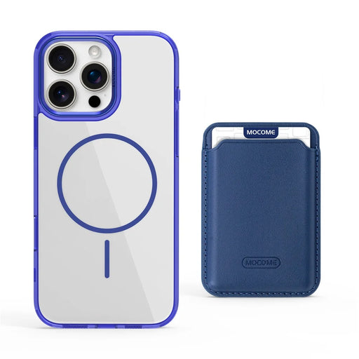MOBEST For iPhone 16 Pro Magnetic Case with Detachable Card Holder TPU + PC Phone Back Cover - Sapphire - 2