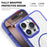 MOBEST For iPhone 16 Pro Magnetic Case with Detachable Card Holder TPU + PC Phone Back Cover - Sapphire - 3