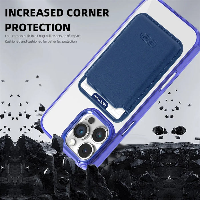 MOBEST For iPhone 16 Pro Magnetic Case with Detachable Card Holder TPU + PC Phone Back Cover - Sapphire - 4