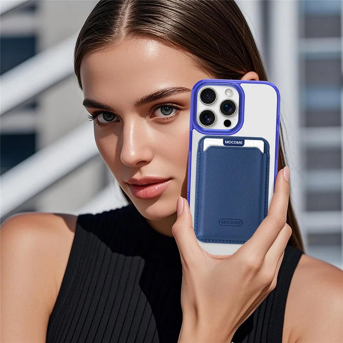 MOBEST For iPhone 16 Pro Magnetic Case with Detachable Card Holder TPU + PC Phone Back Cover - Sapphire - 5