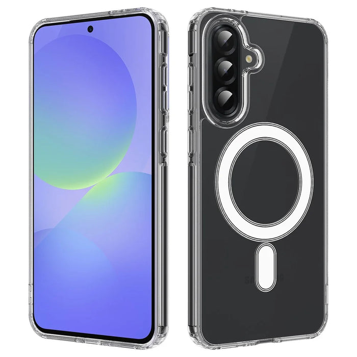 For Samsung Galaxy A26 5G Clear Phone Case Magnetic Case TPU+Acrylic Back Cover - Clear - 1