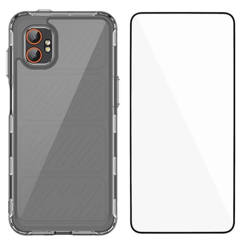 WANLONFENG For Samsung Galaxy XCover7 Pro Case  MF Series TPU Acrylic Clear Phone Cover with Tempered Glass Film - Transparent - 1