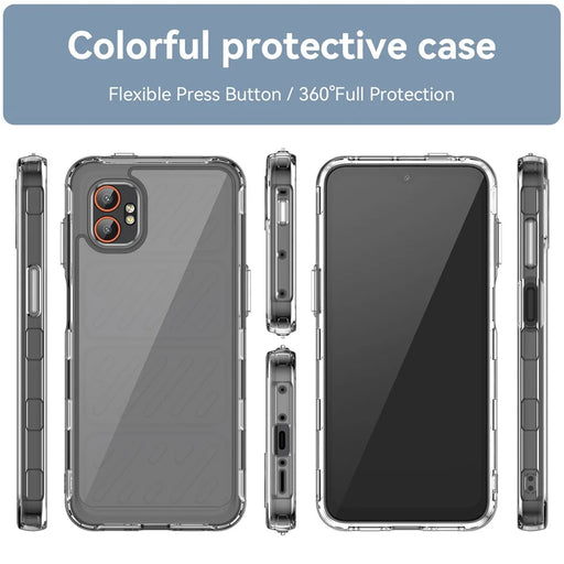 WANLONFENG For Samsung Galaxy XCover7 Pro Case  MF Series TPU Acrylic Clear Phone Cover with Tempered Glass Film - Transparent - 2