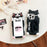 For iPhone 16 Pro Max Silicone Case Cow Cat Tail Kickstand Anti Drop  Phone Back Cover - 5