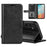 For Samsung Galaxy M16 5G Case Crazy Horse Texture Stand Leather Phone Cover - Black - 1