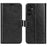 For Samsung Galaxy M16 5G Case Crazy Horse Texture Stand Leather Phone Cover - Black - 5