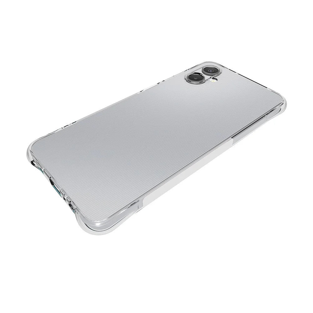 WANLONFENG For Samsung Galaxy A06 5G Case  WL Series 2.0mm TPU Phone Cover with Tempered Glass Film - Transparent - 5