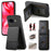 For Google Pixel 9a Case Cloth Texture Leather + PC + TPU RFID Blocking Phone Cover with Card Holder - Black - 2