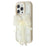 For iPhone 16 Pro Max Case Two Bow Epoxy Design TPU + PC Phone Back Cover Rhinestone Decor - Beige - 4